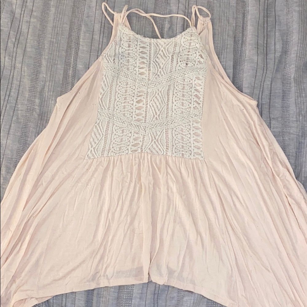 Flowy pink tank top